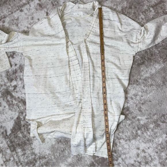 Lou & Grey marbled knit lightweight white and grey open front cardigan SZ M - Picture 9 of 9